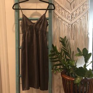 TWELFTH STREET BY CYNTHIA VINCENT Pinstriped Slip Dress, Size Small, Grey